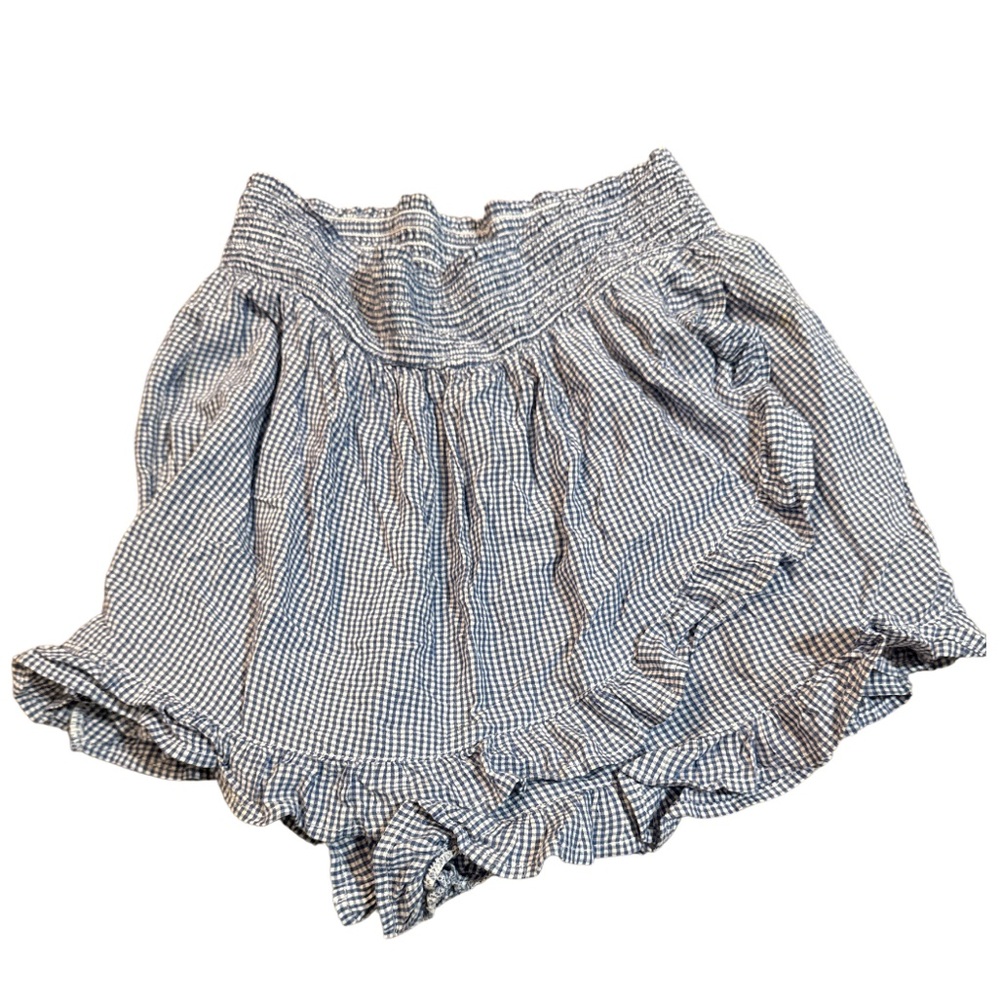 Japna Gingham Soft Skort Shorts Checker Preppy Comfortable - Size M